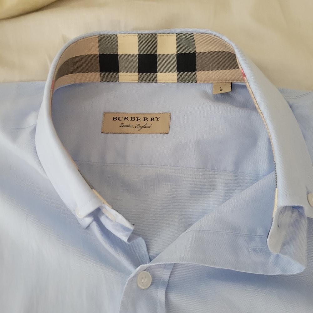 Light blue burberry dress shirt